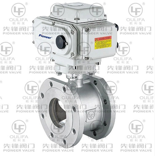 Leckagefreier, schnell &ouml;ffnender elektrischer Kugelhahn mit V-Anschluss