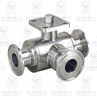 Sanitär-Tri-Clamp-3-Wege-Kugelhahn WQ48F-10P